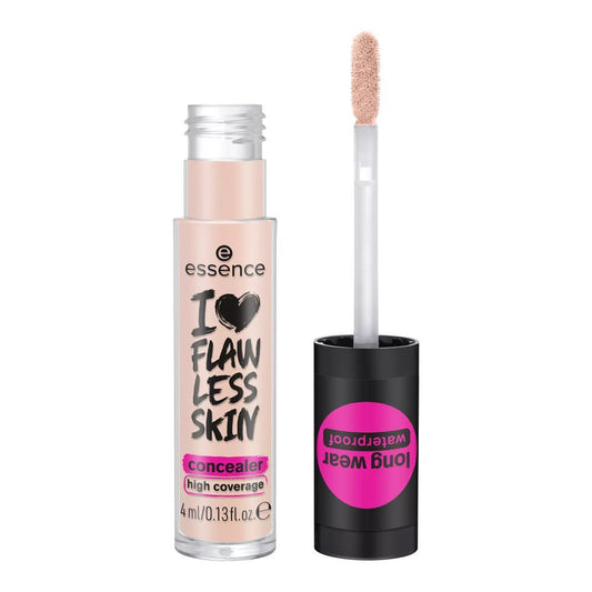 Essence I Love Flawless Skin Long Wear Concealer, Long Wear, Waterproof, High Coverage, 4ml, 20 Dark Porcelain - Front View