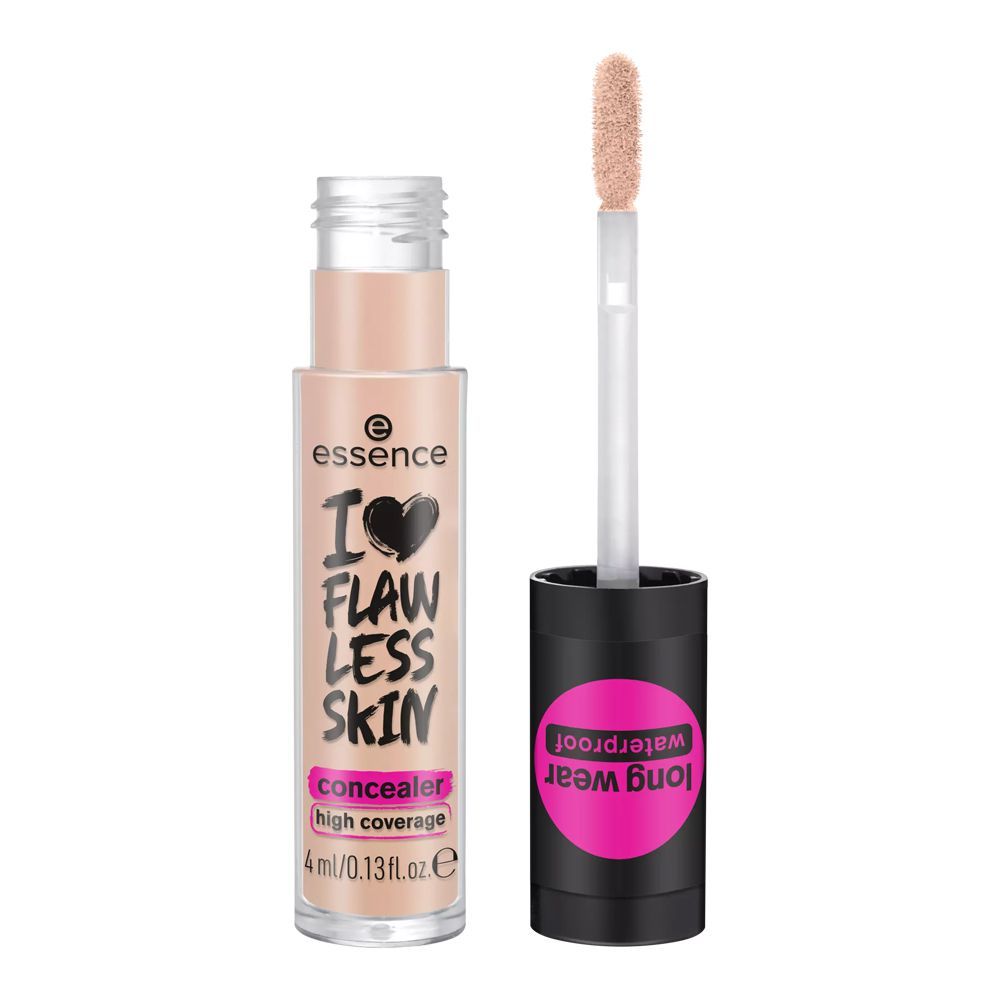 Essence I Love Flawless Skin Long Wear Concealer, Long Wear, Waterproof, High Coverage, 4ml, 30 Light Beige - Front View