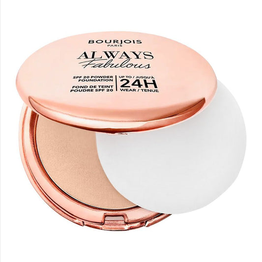 Bourjois Always Fabulous Powder Foundation, SPF 20, 24 Hours Lasting, 300 Rose Sand - Front View