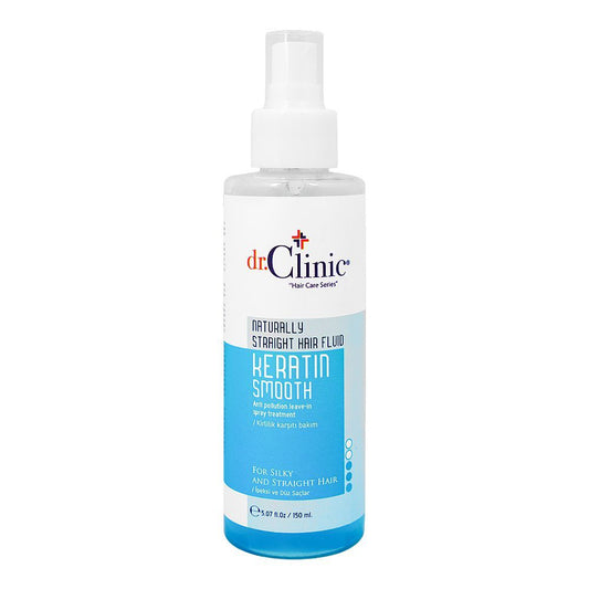 Dr.Clinic Hair Care Series Keratin Smooth Naturally Straight Hair Fluid, For Silky & Straight Hair, 150ml - Front View