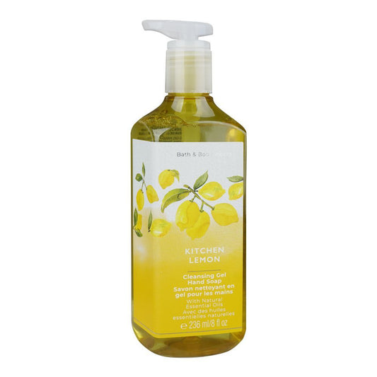 Bath & Body Works Kitchen Lemon Cleansing Gel Hand Soap With Natural Essential Oils, 236ml - Front View
