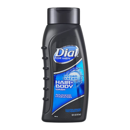 Dial Hydro Fresh Hair+Body Wash, For Men, 473ml - Front View