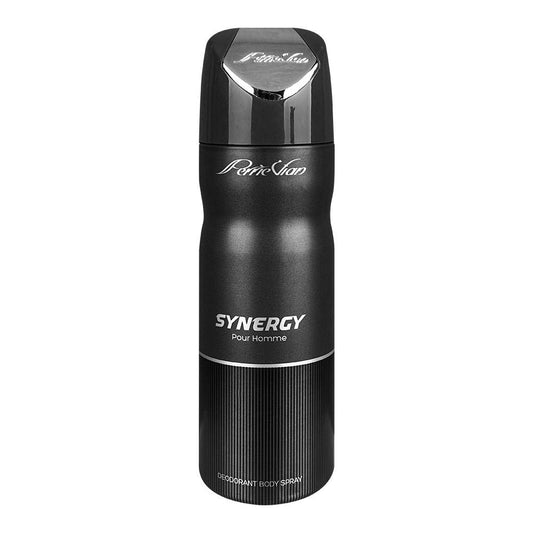Perrie Vian Synergy Pour Homme Deodorant, Body Spray For Men, 200ml - Front View