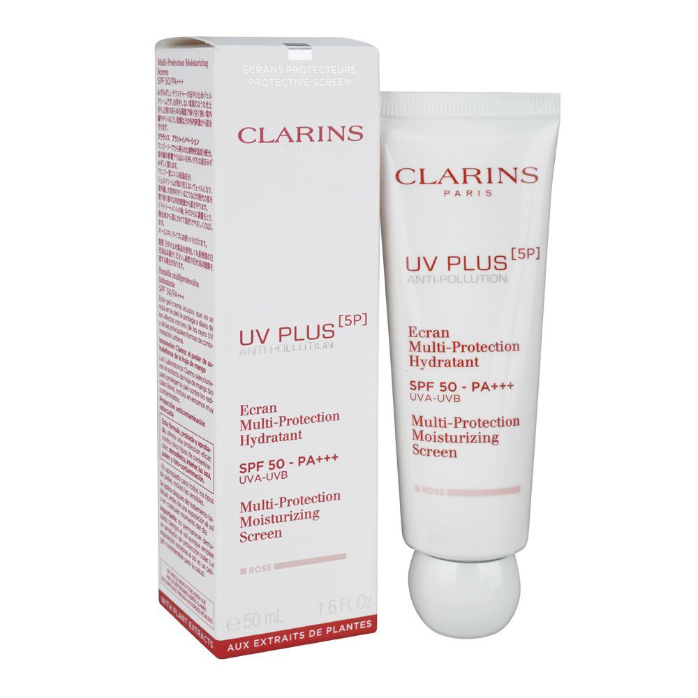 Clarins Paris UV Plus [5P], SPF 50, PA+++, Multi-Protection Moisturizing Screen, Anti Pollution, 50ml - Front View