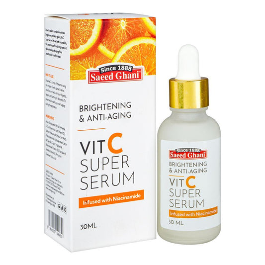 Saeed Ghani Brightening & Anti-Aging Vitamin C Super Serum, Infused With Niacinamide, 30ml - Front View