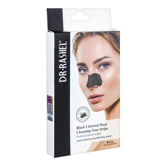 Dr.Rashel Black Charcoal Deep Cleansing Nose Strips, 6-Pack - Front View