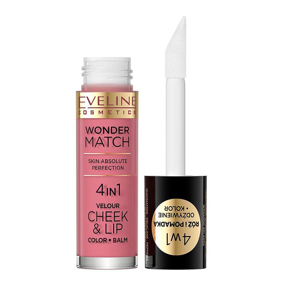 Eveline Wonder Match Skin Absolute Perfection 4in1 Velour Cheek & Lip Color+Balm, No. 04, 4.5ml - Front View
