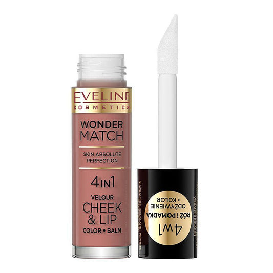 Eveline Wonder Match Skin Absolute Perfection 4in1 Velour Cheek & Lip Color+Balm, No. 05, 4.5ml - Front View