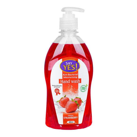 Say Yes Fresh Strawberry Anti-Bacterial Moisturizing Hand Wash, 400ml - Front View