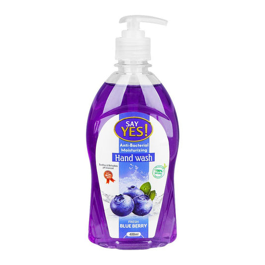 Say Yes Fresh Blue Berry Anti-Bacterial Moisturizing Hand Wash, 400ml - Front View