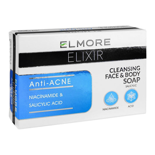 Elmore Elixir Anti-Acne Soap With Niacinamide & Salicylic Acid, 100g - Front View
