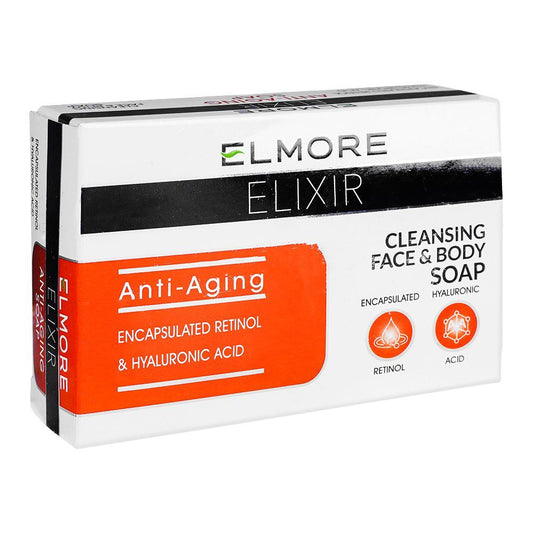 Elmore Elixir Anti-Aging Soap With Encapsulated Retinol & Hyaluronic Acid, 100g - Front View