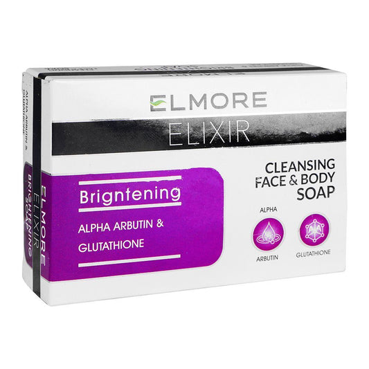 Elmore Elixir Brightening Soap With Alpha Arbutin & Glutathione, 100g - Front View
