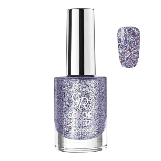 Golden Rose Color Expert Glitter Nail Polish/Lacquer, 605 - Front View