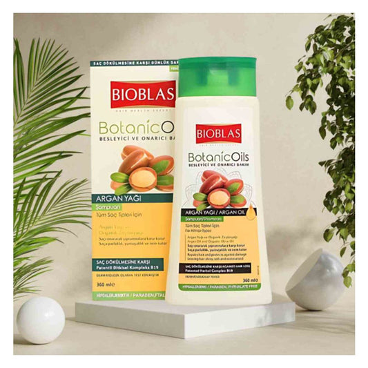 Bioblas Botanic Oils Nourishing And Repairing Care Shampoo, Repaor Damaged Hair, Paraben Free, All Hair Types, 360ml - Front View