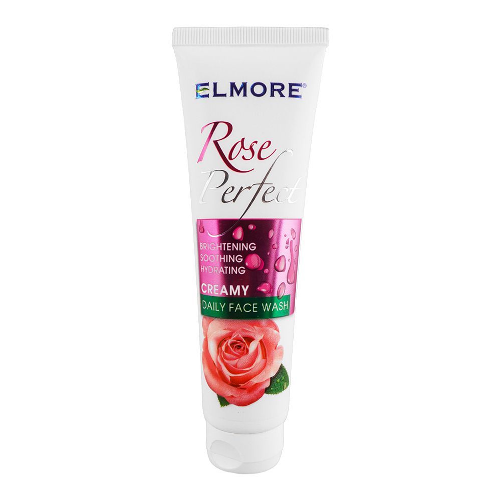 Elmore Rose Perfect Brightening, Soothing, Hydrating Creamy Daily Face Wash, 100ml - Front View