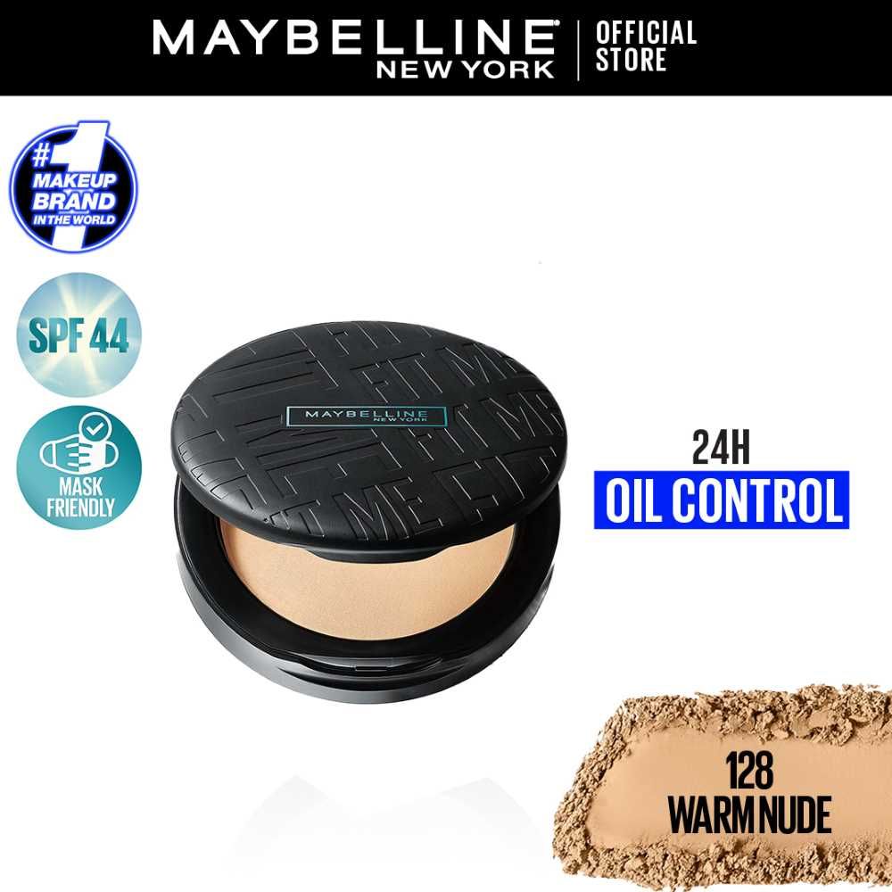 Maybelline New York Fit Me Matte+Poreless Powder, 128 Warm Nude - Front View