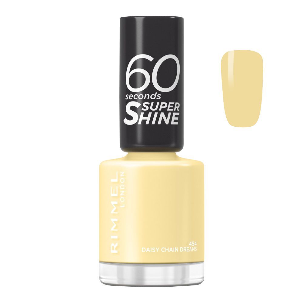 Rimmel 60 Second Super Shine Nail Polish, 454 Daisy Chain Dreams - Front View