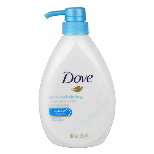 Dove Gentle Exfoliating Nourishing Body Wash Pump, 550ml - Front View