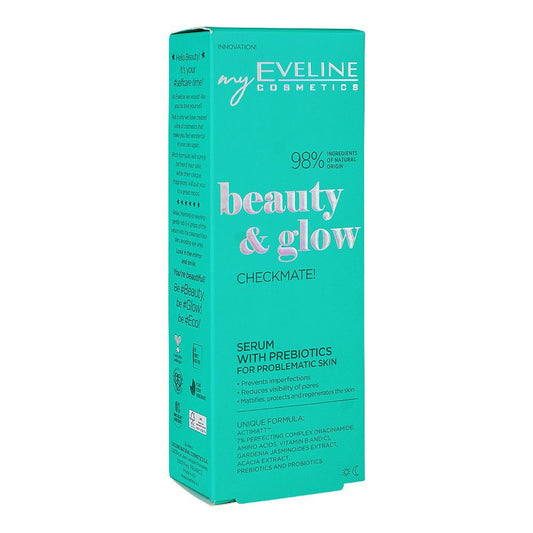 Eveline Beauty & Glow Checkmate Serum With Probiotics, 18ml - Front View