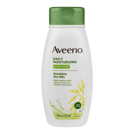 Aveeno Daily Moisturizing Body Wash, Soap-Free, Dye-Free, Gentle On Sensitive Skin, 532ml - Front View