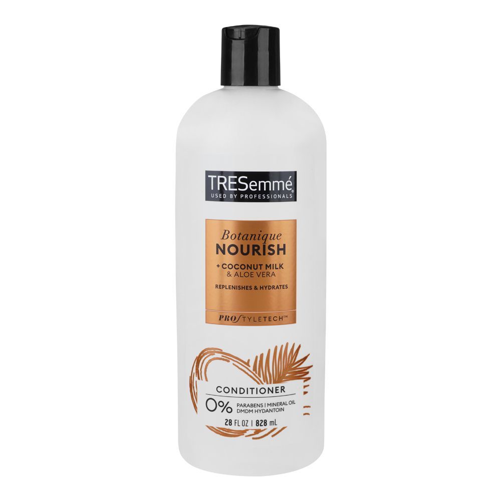 Tresemme Botanique Nourish & Replenish Conditioner With Coconut Milk & Aloe, For Dry Hair, 0% Parabens, 828ml - Front View