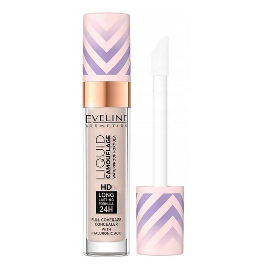 Eveline Liquid Camouflage Full Coverage Concealer With Hyaluronic Acid, 7ml, 02 Light Vanilla - Front View
