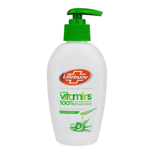 Lifebuoy Aloe Protect With Vitamin Hand Wash, 200ml - Front View