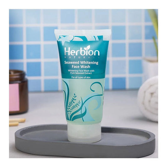 Herbion Naturals Seaweed Whitening Face Wash, For All Skin Types, 100ml - Front View
