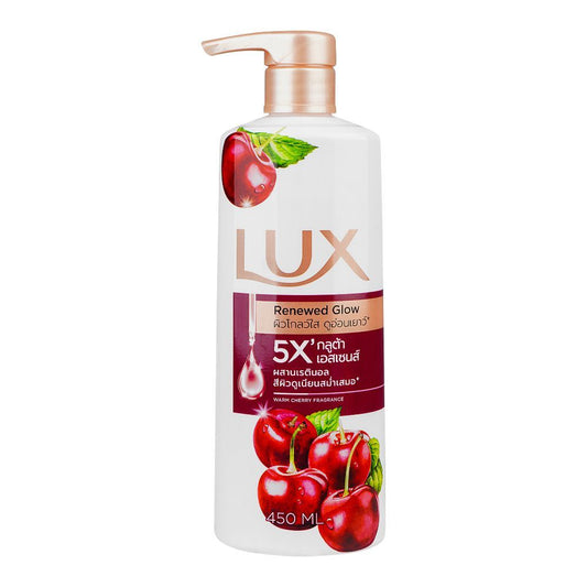 Lux Renewed Glow Warm Cherry Fragrance Body Wash, 450ml - Front View