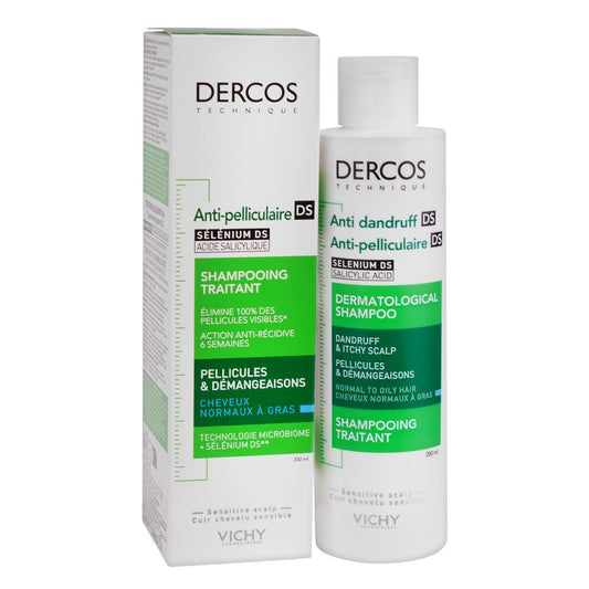 Vichy Dercos Anti-Dandruff Shampoo, For Normal To Oily hair, 200ml - Front View