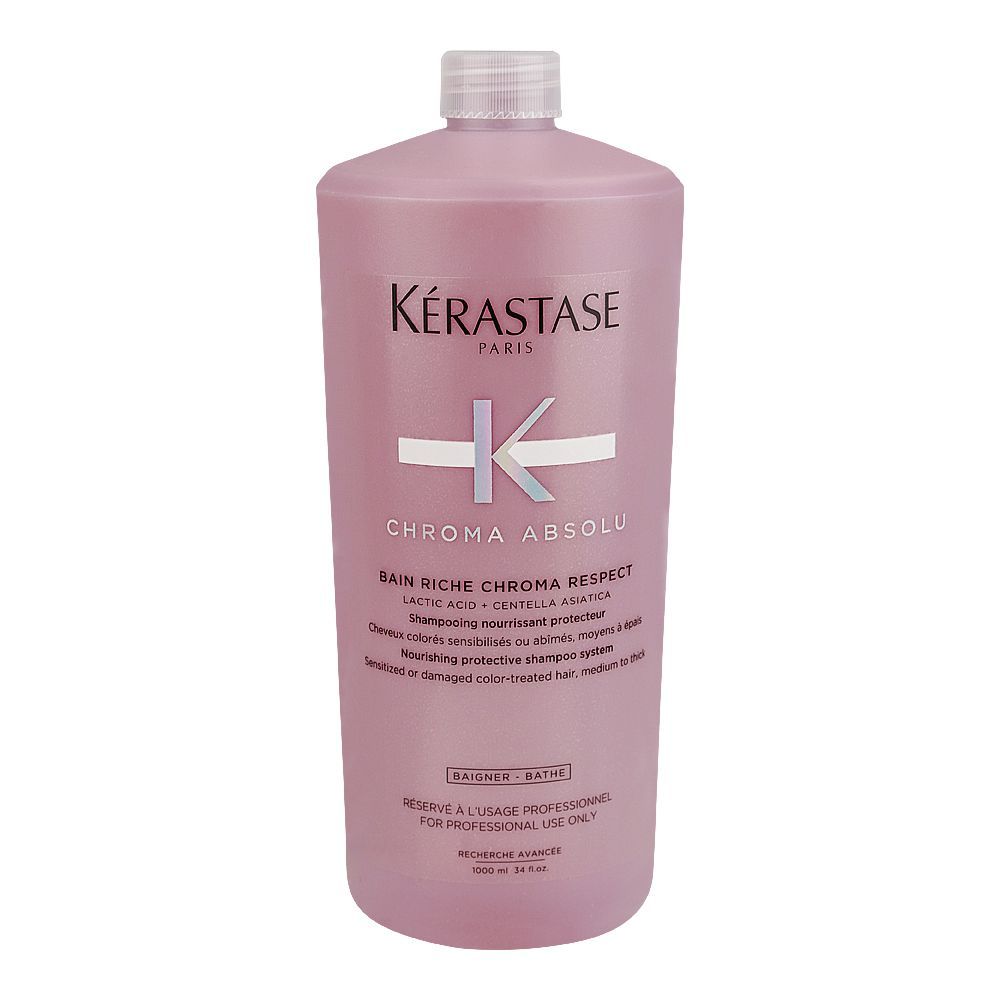 Kerastase Chroma Absolu Bain Riche Chroma Respect Shampoo, For Color Treated Hair, 1000ml - Front View