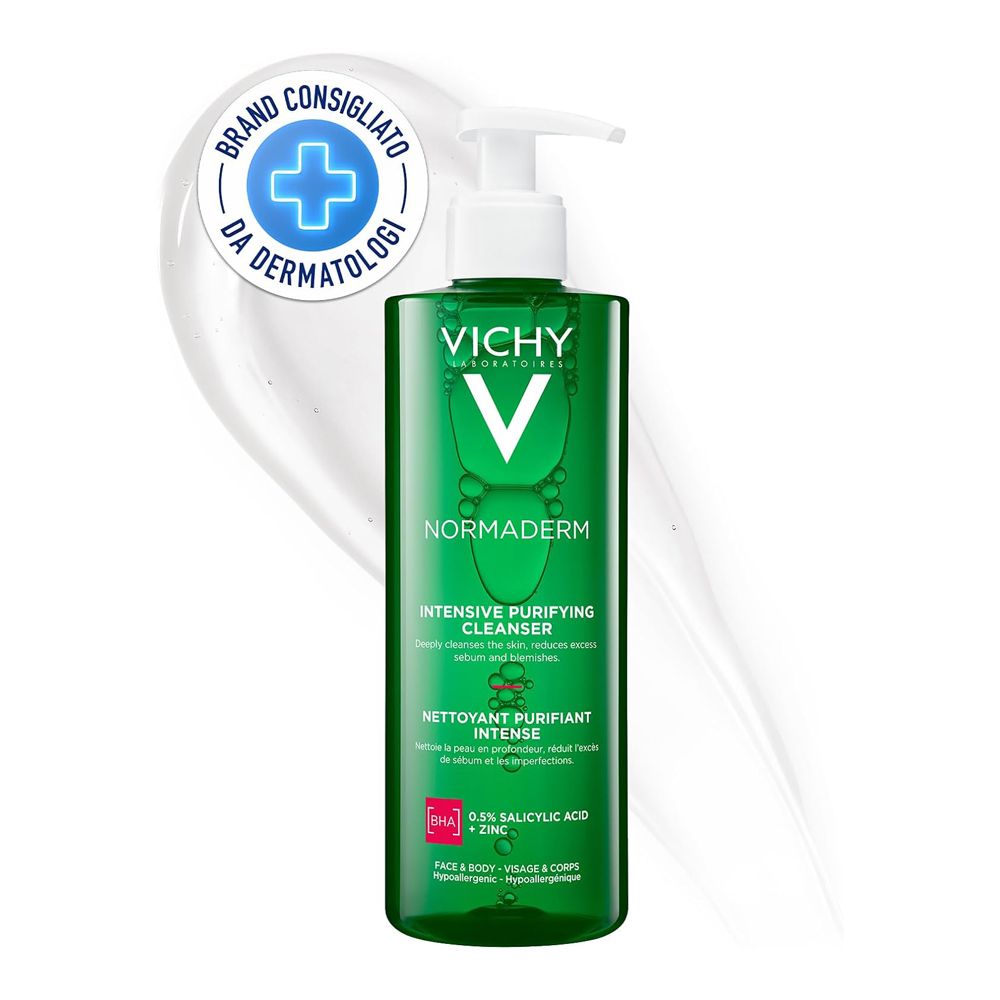 Vichy Normaderm Phytosolution Purifying Cleansing Gel, For Oily Acne-Prone Skin, 400ml - Front View