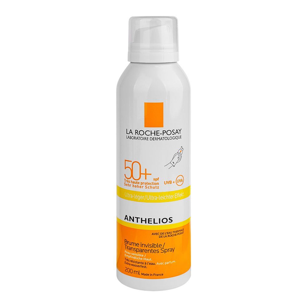 La Roche-Posay Anthelios Ultra Light Invisible Spray Waterproof Sunscreen With SPF50+, For Sensitive Skin, 200ml - Front View