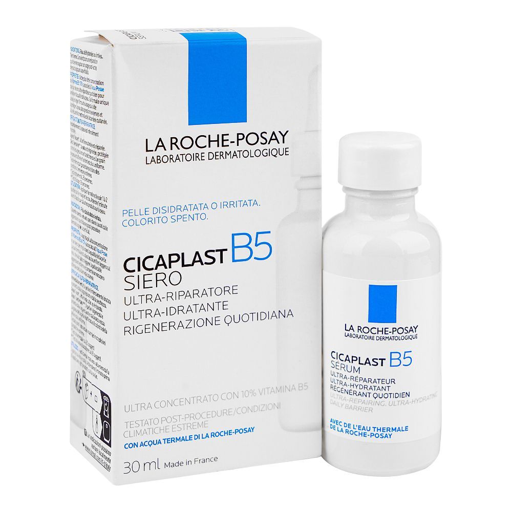 La Roche-Posay Cicaplast B5 Serum With 10% Vitamin B5, For Dry Skin, 30ml - Front View