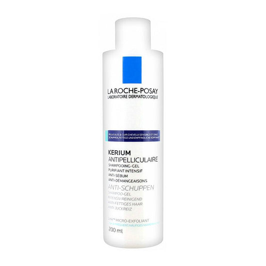 La Roche-Posay Kerium Anti-Dandruff Gel Shampoo, For Oily Scalp, 200ml - Front View