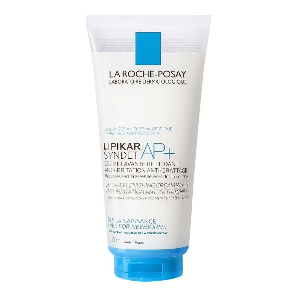 La Roche-Posay Lipikar Syndet AP+ Cream Body Wash, For Sensitive, Dry Skin, 200ml - Front View