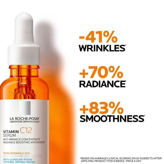 La Roche-Posay Pure Vitamin-C 10% Anti-Aging Serum, For Sensitive Skin, 30ml - Front View