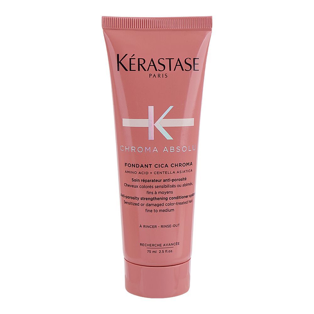 Kerastase Chroma Absolu Fondant Cica Chroma Strengthening Conditioner, For Color Treated Hair, 75ml - Front View