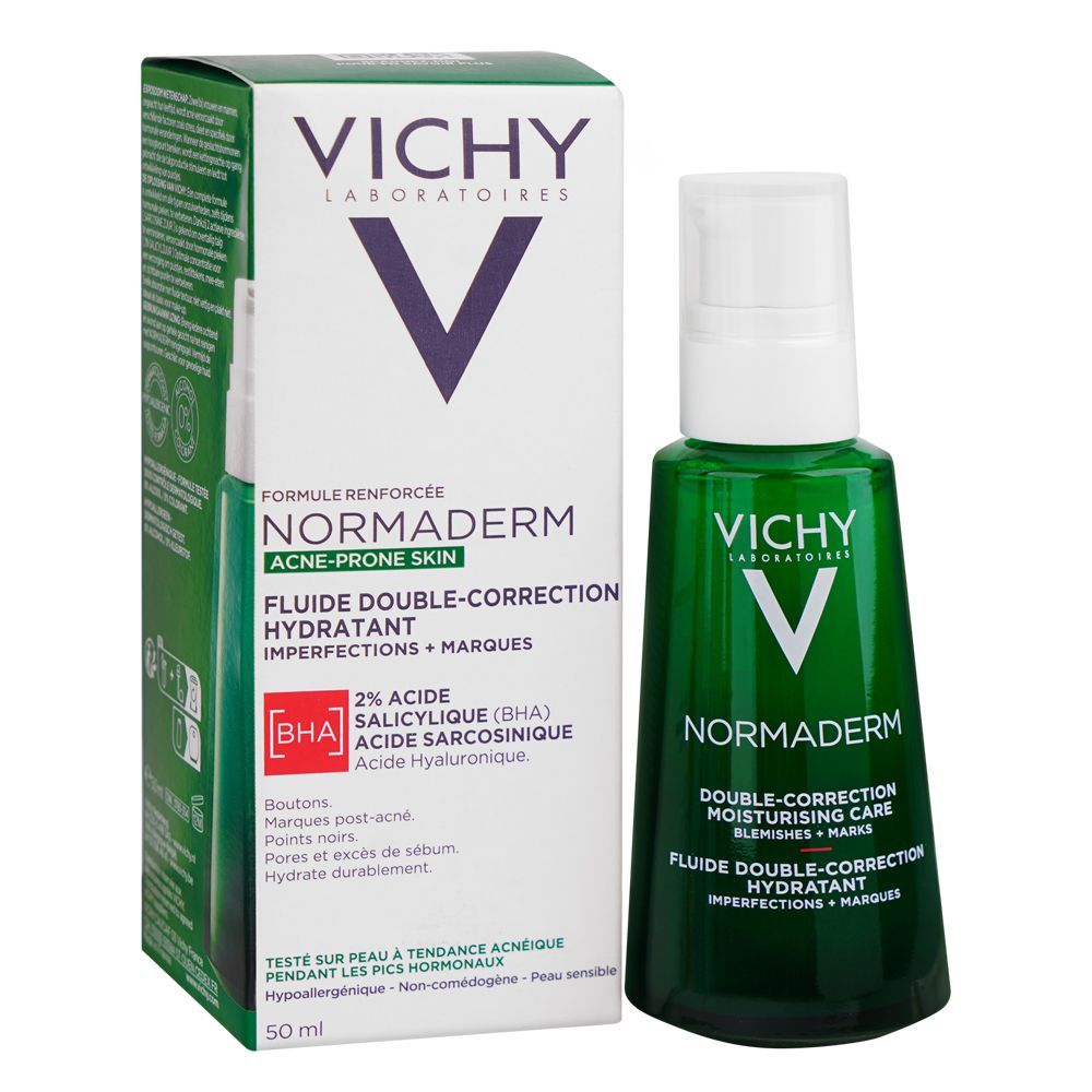 Vichy Normaderm Phytosolution Double-correction Moisturizer, For Oily Acne-Prone Skin, 50ml -  Front View