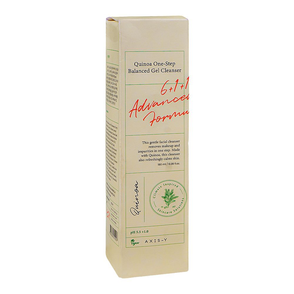 Axis-Y Quinoa On-Step Balanced Gel Cleanser, 180ml - Front View