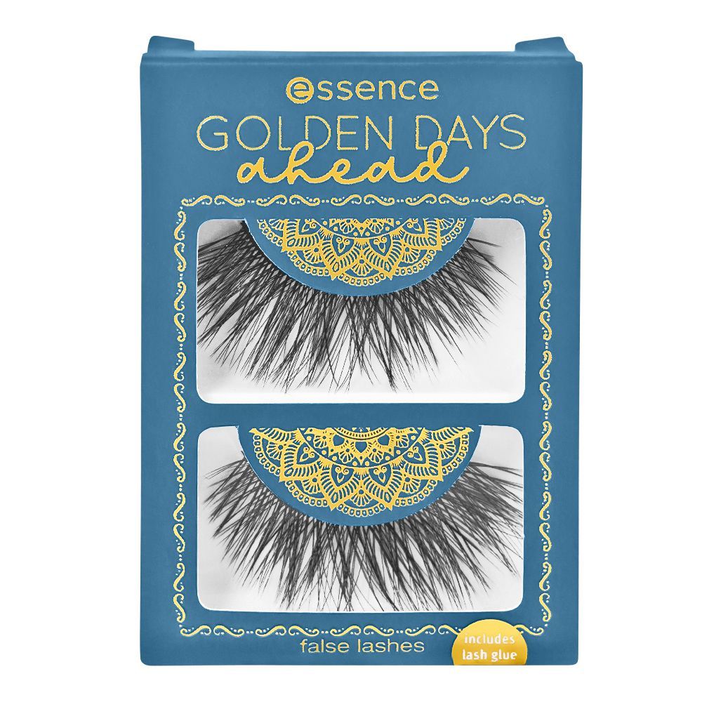 Essence Golden Days Ahead False Eye Lashes, 01 Gocus On The Gold! - Front View