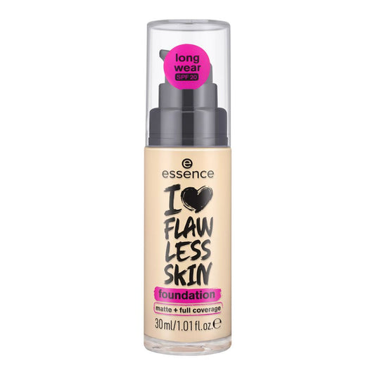 Essence I Love Flawless Skin Foundation, Long Wear, SPF-20, 30ml, 20 Medium Porcelain - Front View