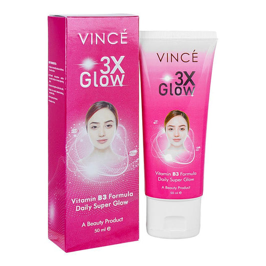 Vince 3X Daily Super Glow Cream With Vitamin B3, Non-Greasy, Paraben-Free, Vegan, 50ml - Front View