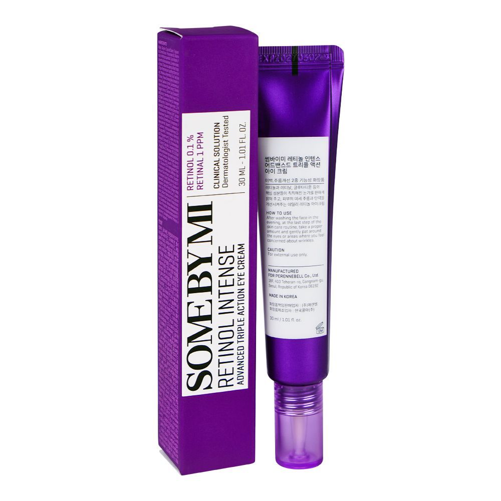 Some By MI Retinol Intense Advanced Triple Action Eye Cream, For Dark Circles and Fine Lines, 30ml - Front View
