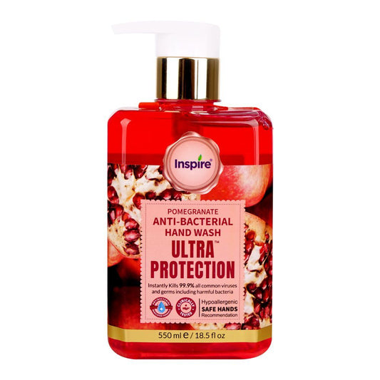 Inspire Pomegranate Anti-Bacterial Hand Wash, 550ml - Front View