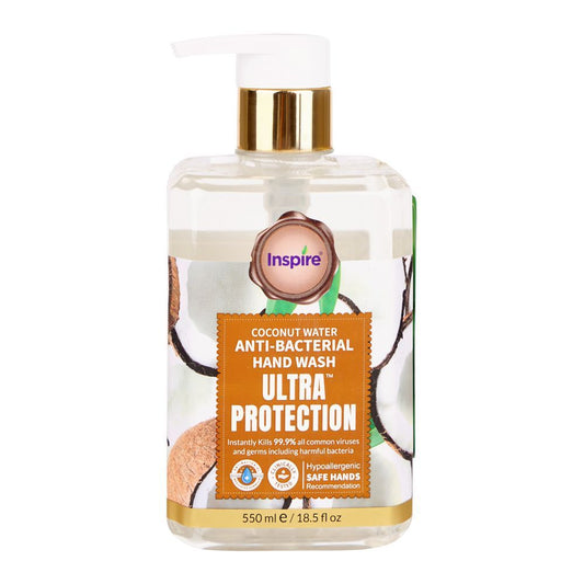 Inspire Coconut Water Anti-Bacterial Hand Wash, 550ml - Front View