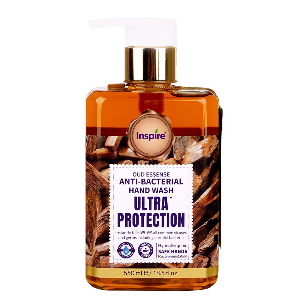 Inspire Oud Essence Anti-Bacterial Hand Wash, 550ml - Front View