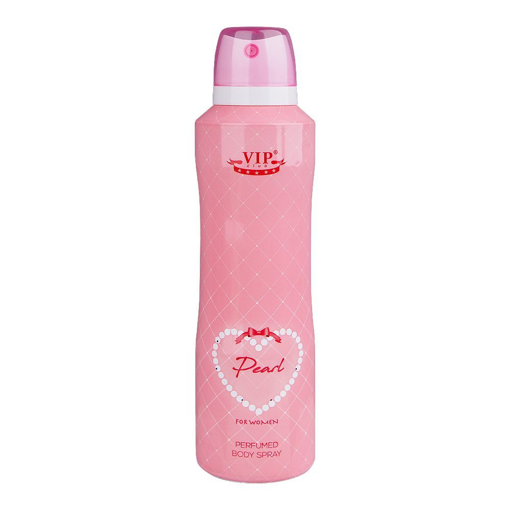 VIP Club Pearl Perfumed Body Spray, For Women, 200ml - Front View
