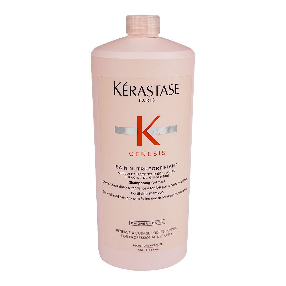 Kerastase Genesis Bain Nutri-Fortifiant Shampoo, For Dry and Weak Hair, 1000ml - Front View